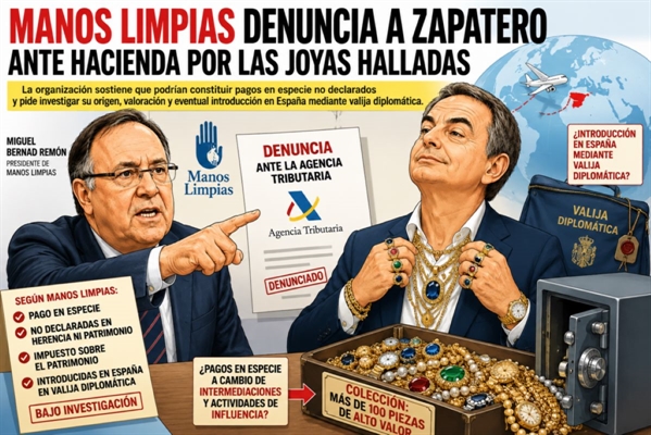 DENUNCIA DE MANOS LIMPIAS EN HACIENDA CONTRA RODRÍGUEZ ZAPAT